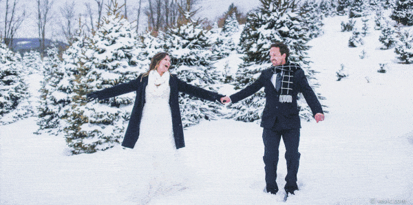 Schnee-Hochzeit