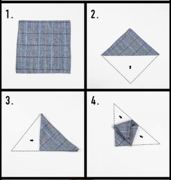 Pocket square folding method